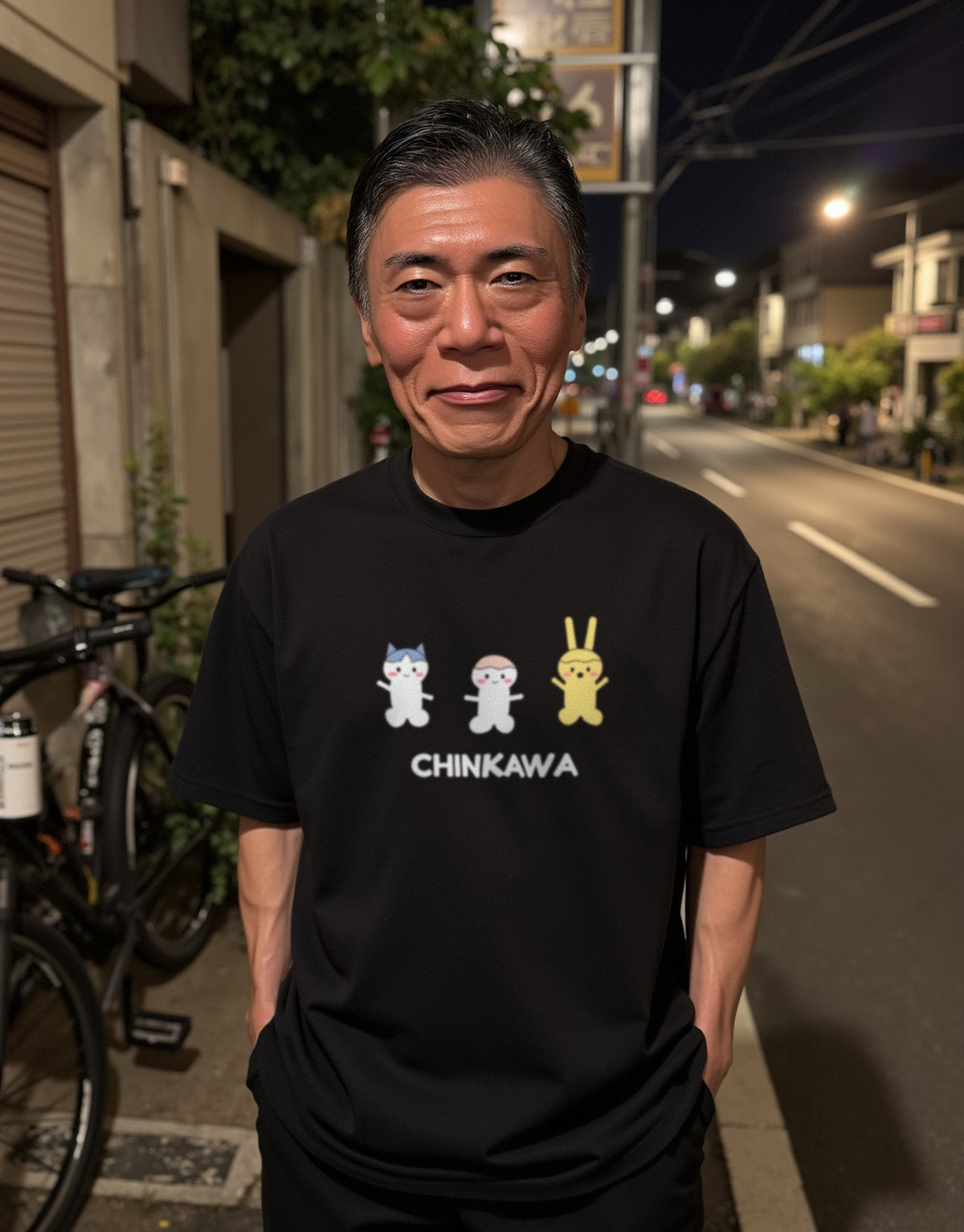 Chinkawa ブラック 着用 男性