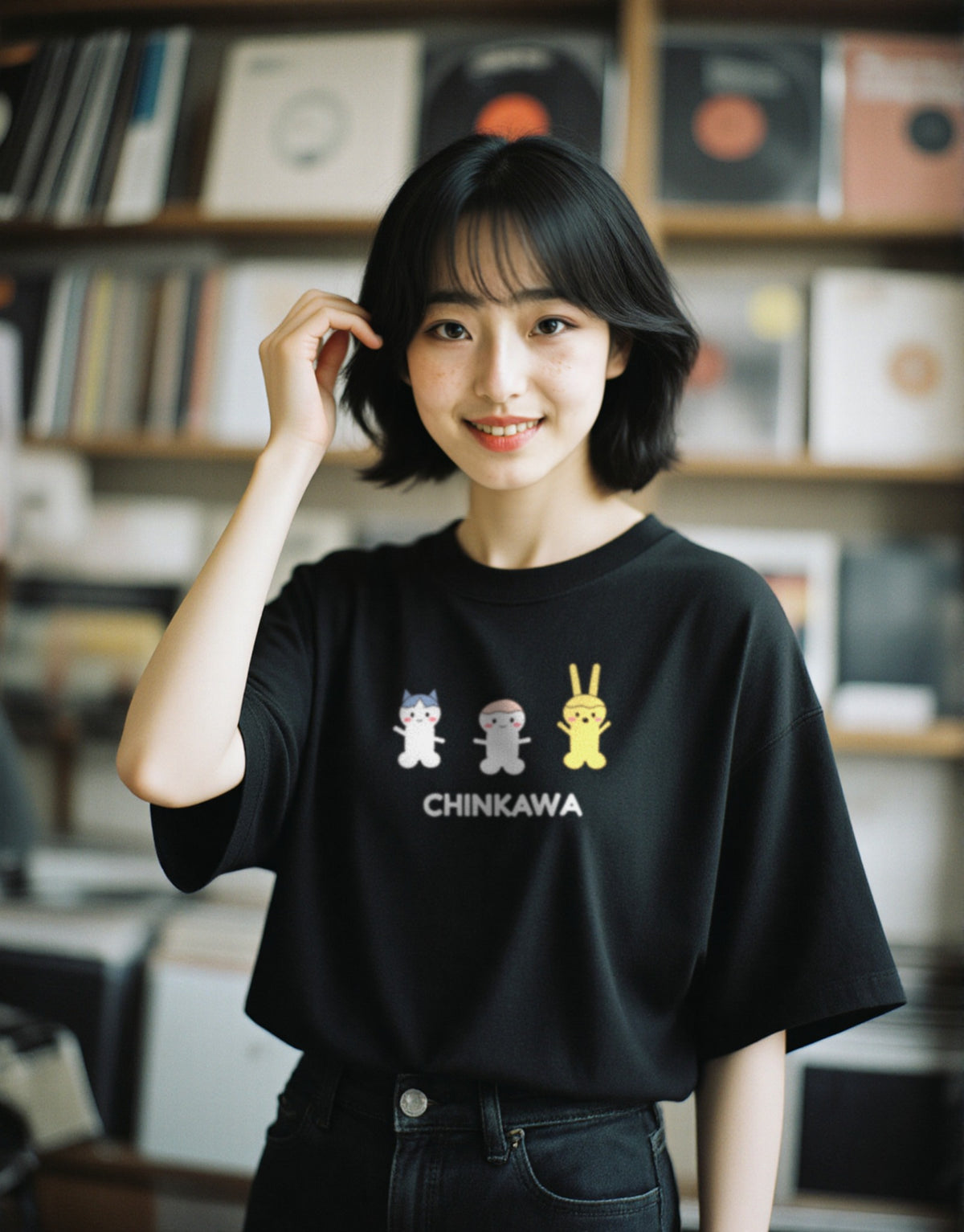 Chinkawa ブラック 着用 女性