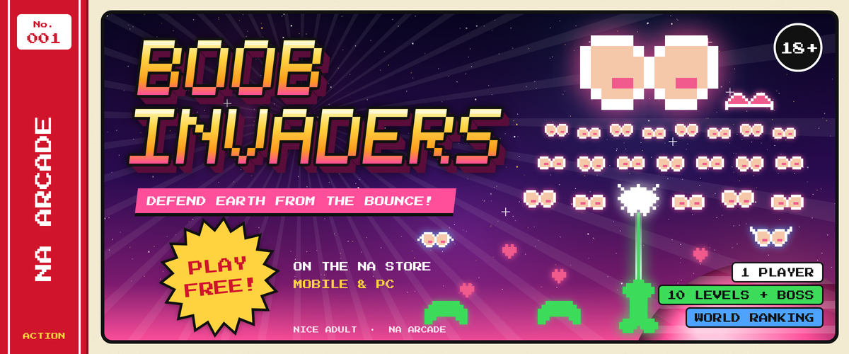 NEW GAME: BOOB INVADERS