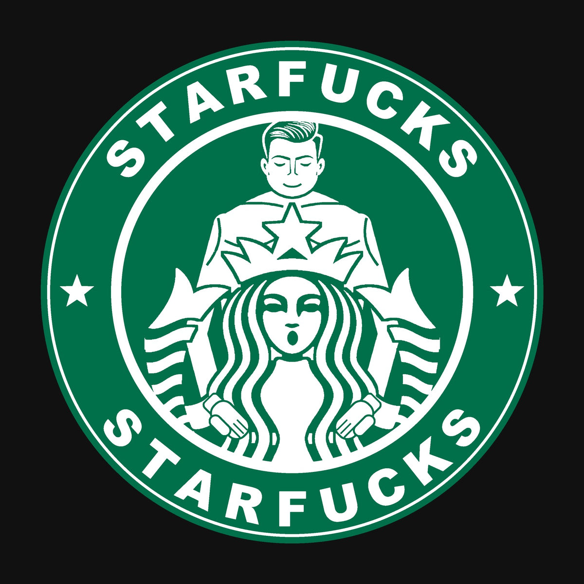Starfucks ブラック バックロゴ