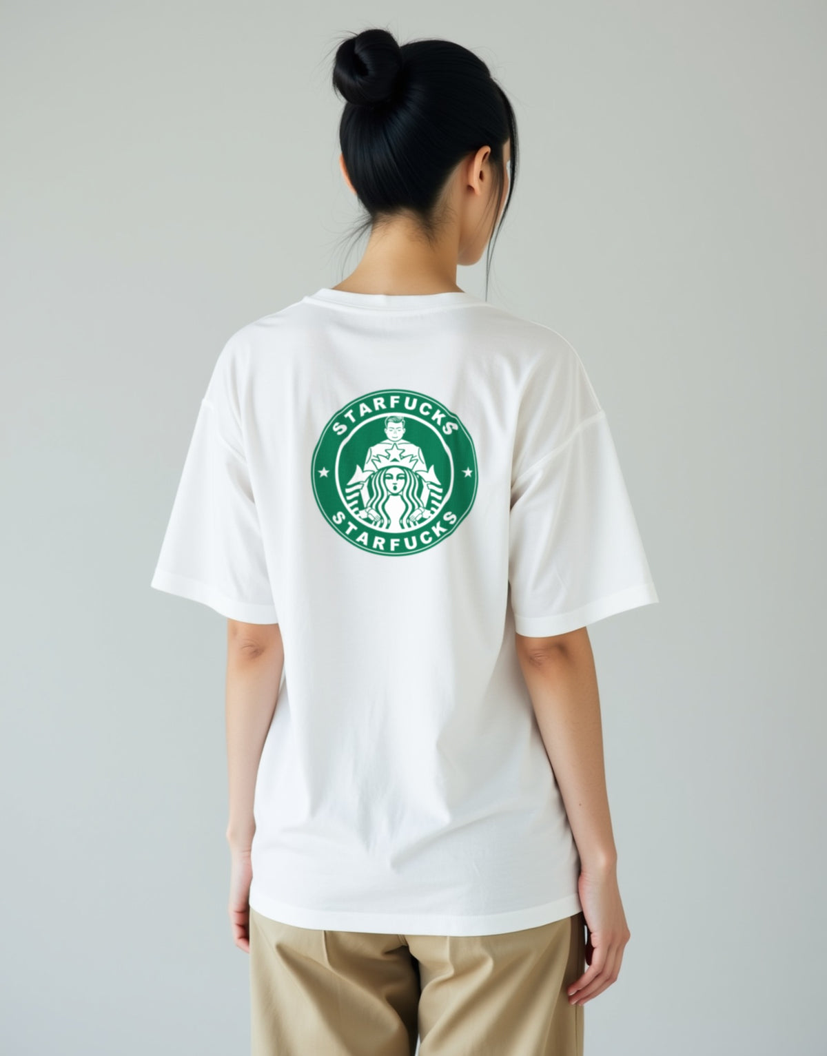 Starfucks ホワイト 着用 バック