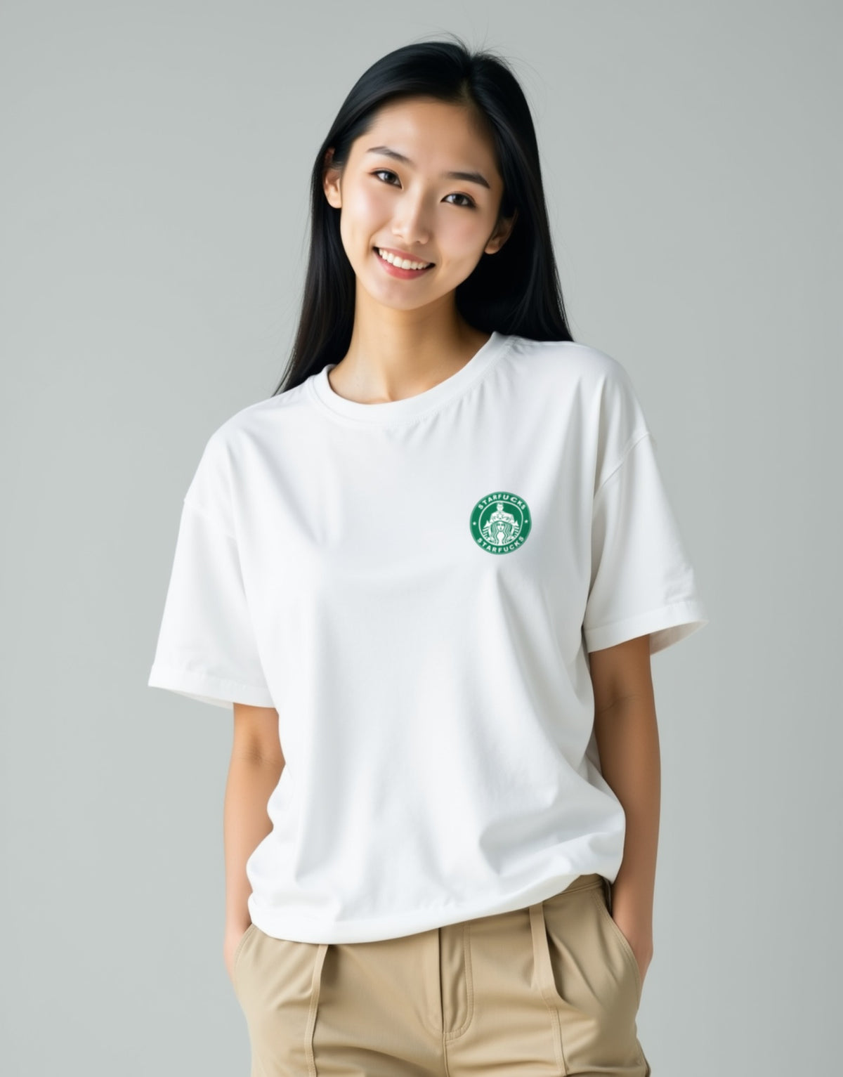 Starfucks ホワイト 着用 フロント